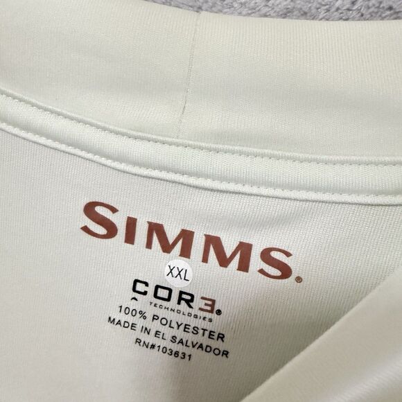 Simms Cor 3 Fly Fishing Shirt 2XL Long Slv Sun Protection El Pescador Belize - Picture 2 of 8